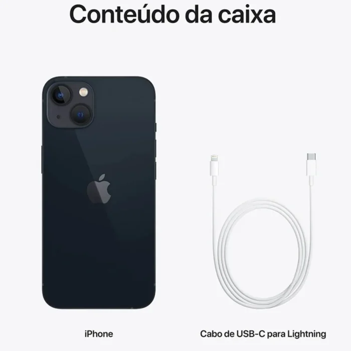 iPhone 13 Apple (5G) 128GB Tela 6.1" iOS 15 - Preto - Image 3